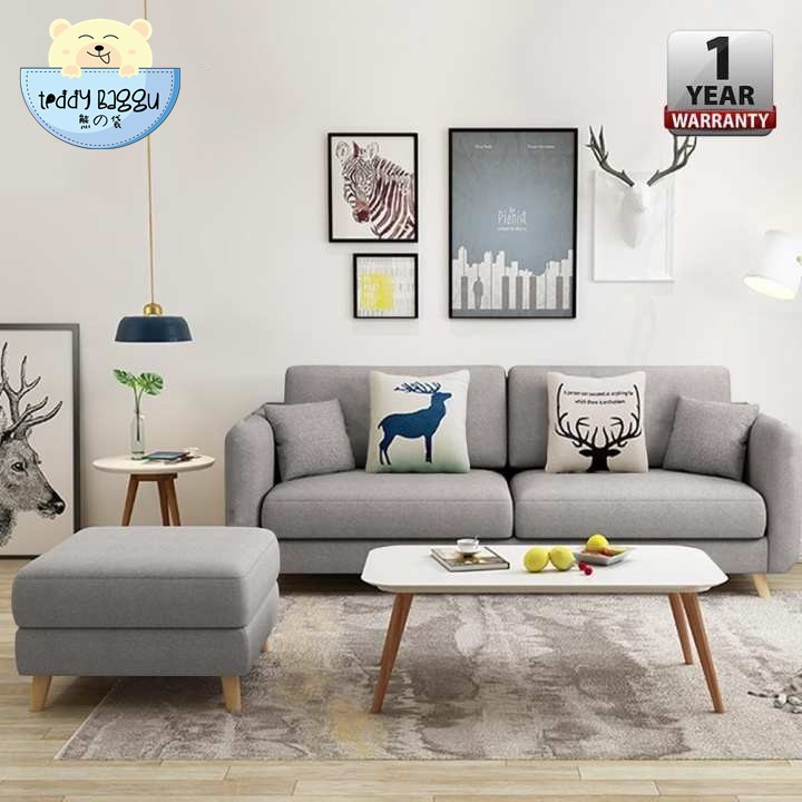 TEDDY ROOSEVELT 2 Seater / 3 Seater Sofa Home & Living Room Furniture with FREE Stool