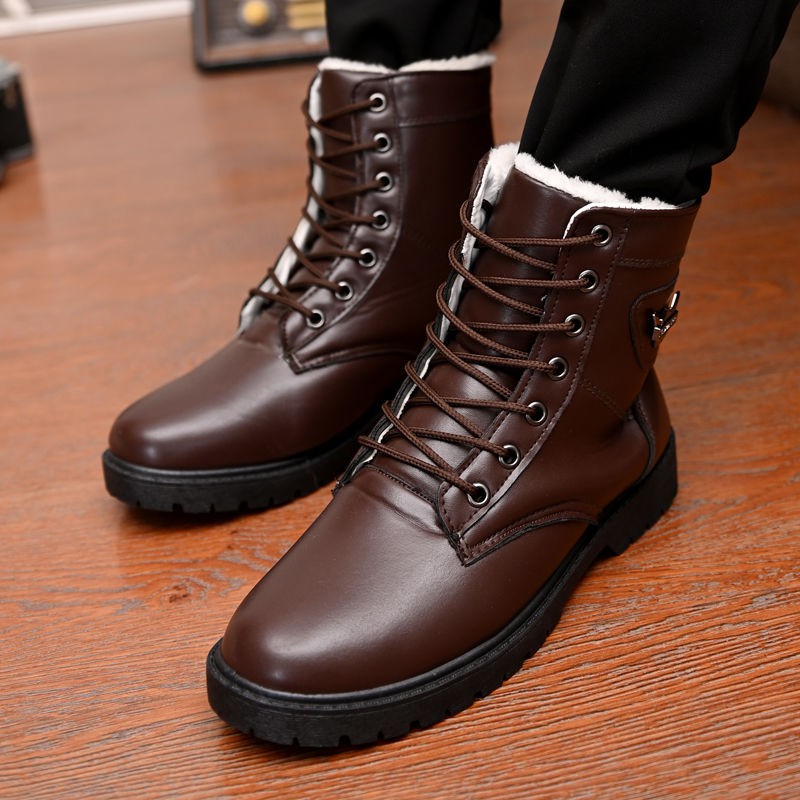 warm leather boots mens