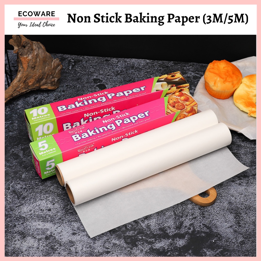Non-Stick Baking Paper (3M/5M) / Non Stick Microwave and Oven Proof Baking Paper Cook Tools Kertas Kek / Parchment Paper