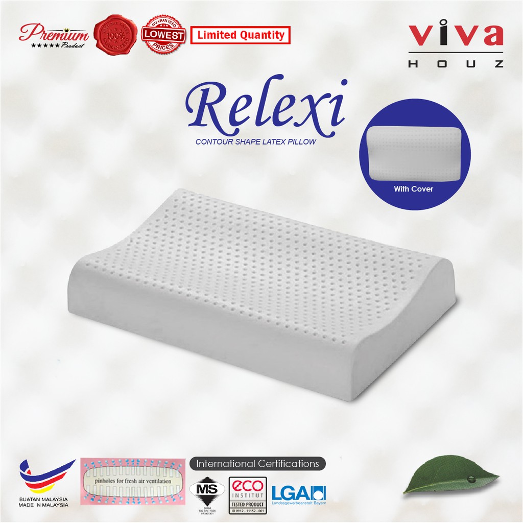Viva Houz Relexi Pillow 100 Natural Latex Neck Care Support