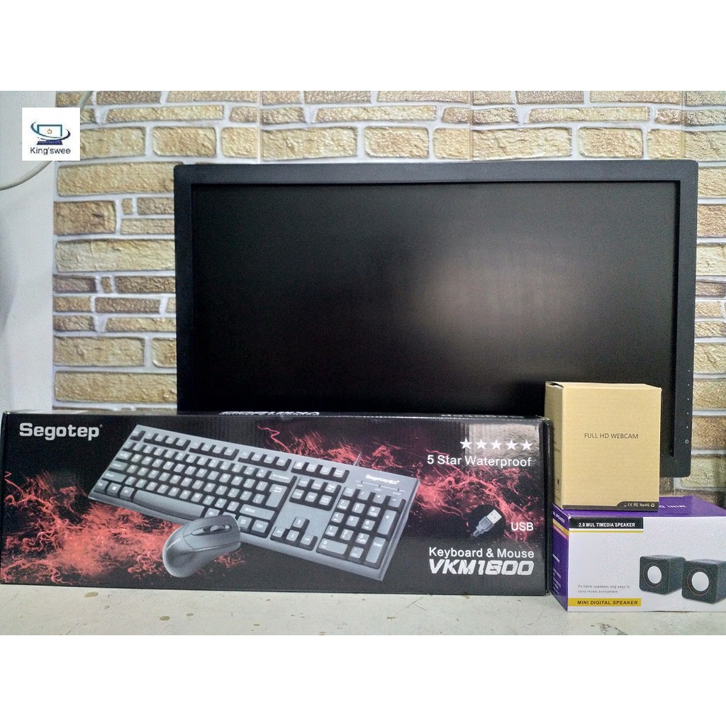 Benq GL2450 24' LED Monitor, Keyboard / Mouse / Speaker / cam (For
