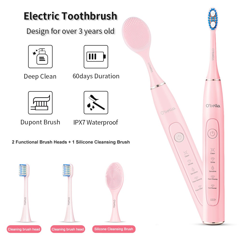 Roaman T10 2 In 1 Electric Toothbrush Facial Cleaning Modes 3 Hours Usb Fast Charging Ipx7 Waterproof Shopee Malaysia