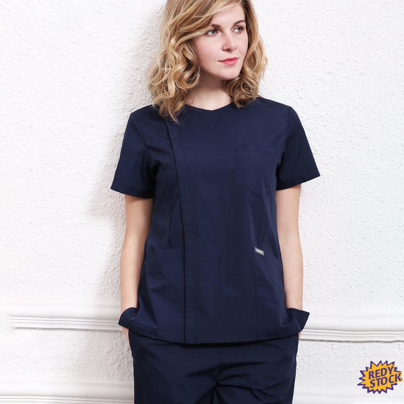 Scrub Suit Baju Short Sleeve Hospital Uniform Cotton Set Surgery ...