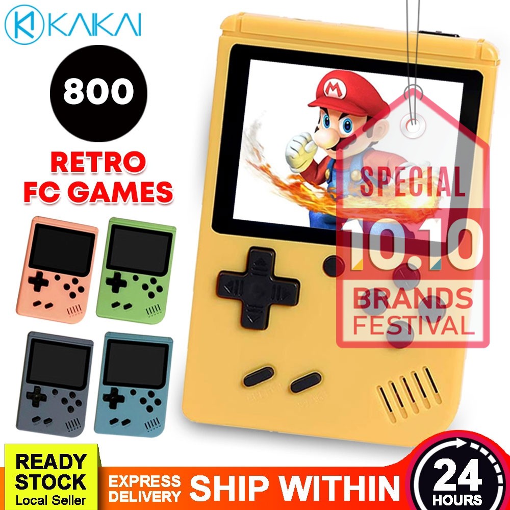 🔥PROMO🔥 800 Games Handheld Portable Retro  Classic Gameboy Rechargeable TV Connect New Generation of 400 Games