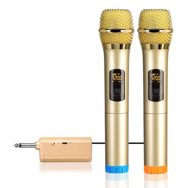 HANSUO PROFESSIONAL UHF WIRELESS MICROPHONE HANDHELD NOISE-FREE HIGH-FIDELITY SOUND QUALITY MICROPHONE VOCAL KARAOKE