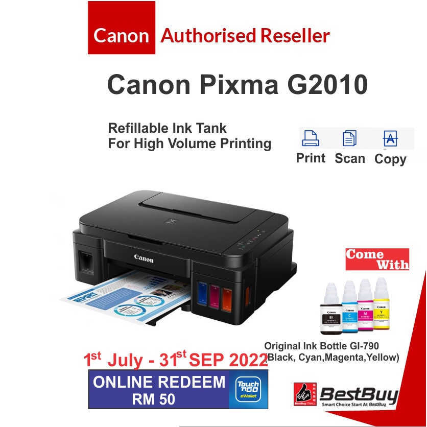 Canon Pixma G2010 Ink Efficient Printer (Print, Scan, Copy) | Shopee