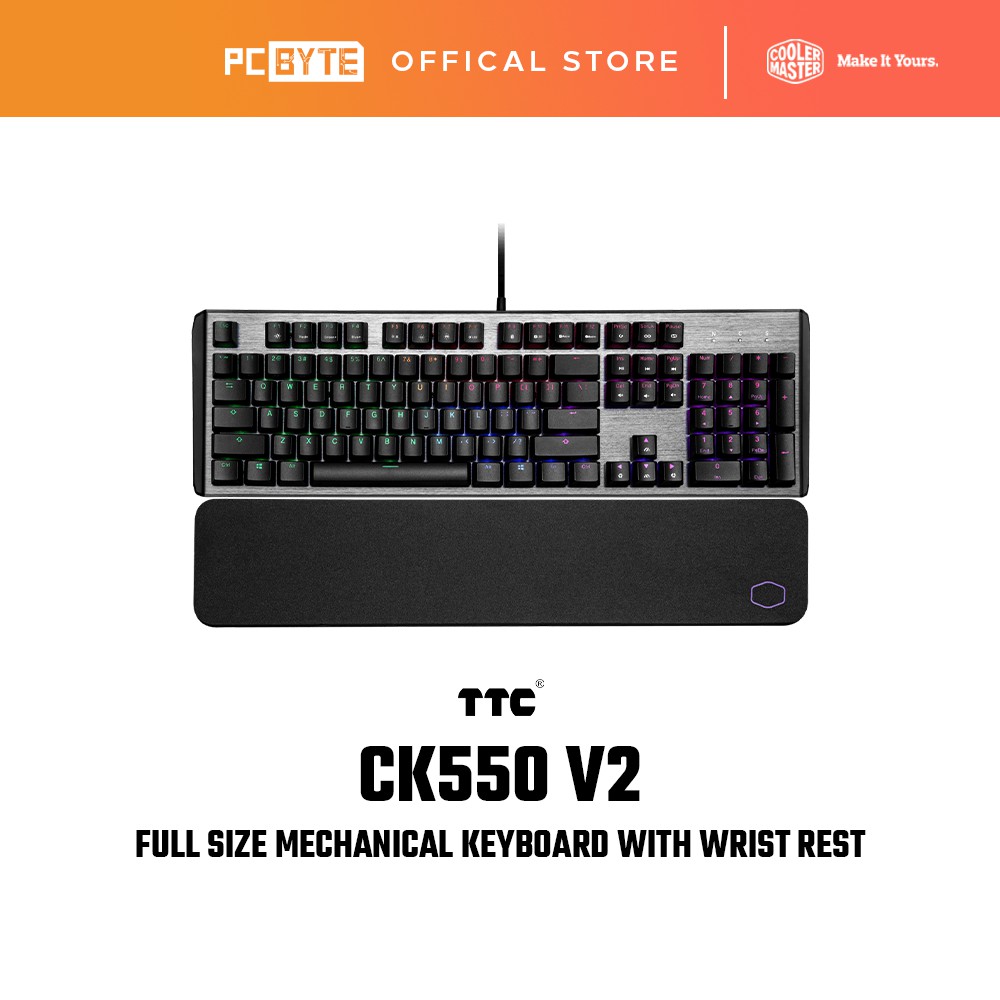 Cooler Master Ck550 V2 Ttc Switch Rgb Full Size Gaming Mechanical Keyboard Shopee Malaysia