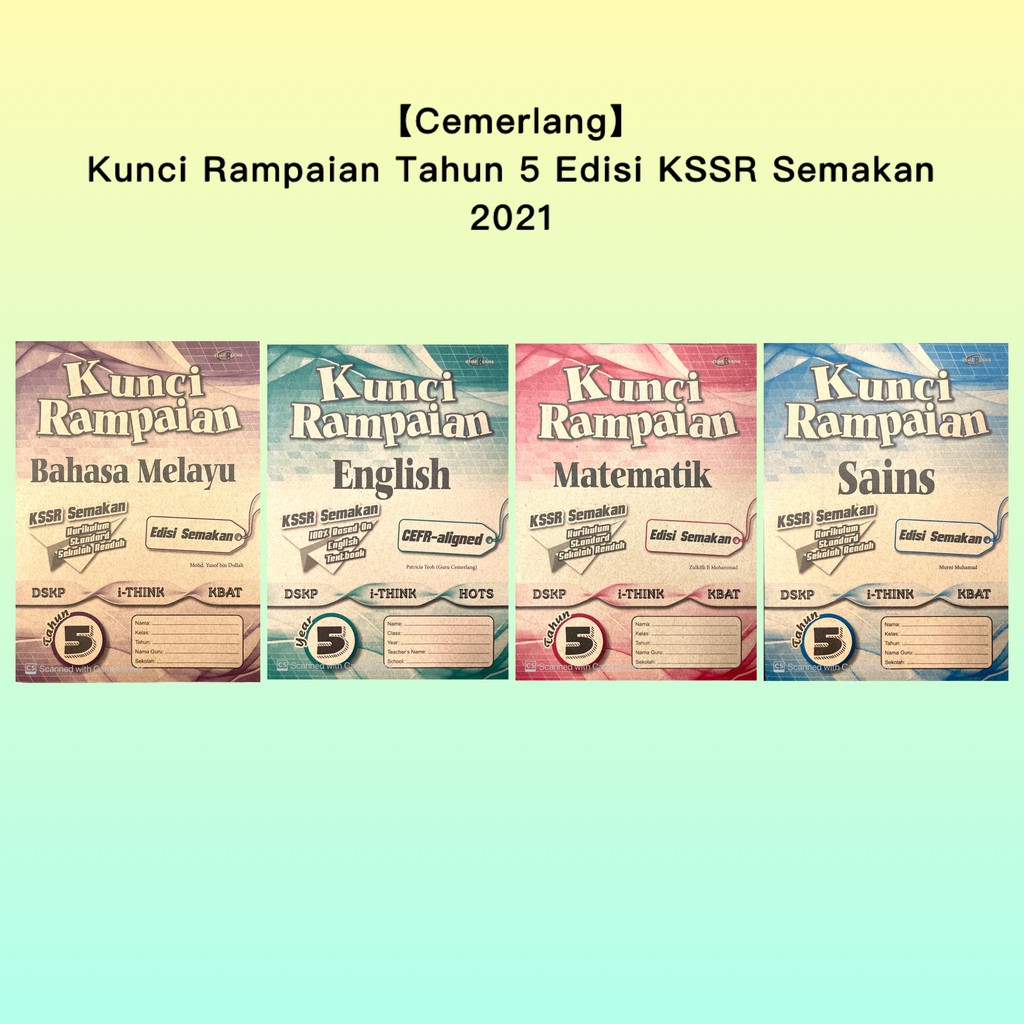 Buy Cemerlang Buku Latihan Kunci Rampaian KSSR Semakan Tahun 5 Edisi 