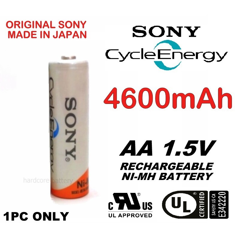 Original SONY AA   Ni-Mh 4600mAh Cycle Energy Rechargeable Battery  1pcs RC toy remote control camera flash light | Shopee Malaysia