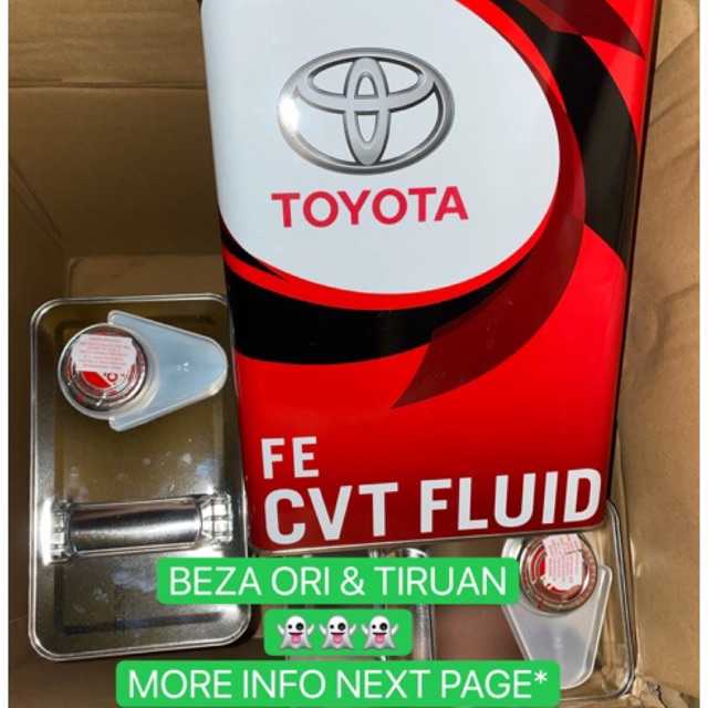 Original Toyota Cvt Fe Oil Cvt Tc Oil 4 L Vios Nsp151 2017 Ct200h 08886 02505 Shopee Malaysia