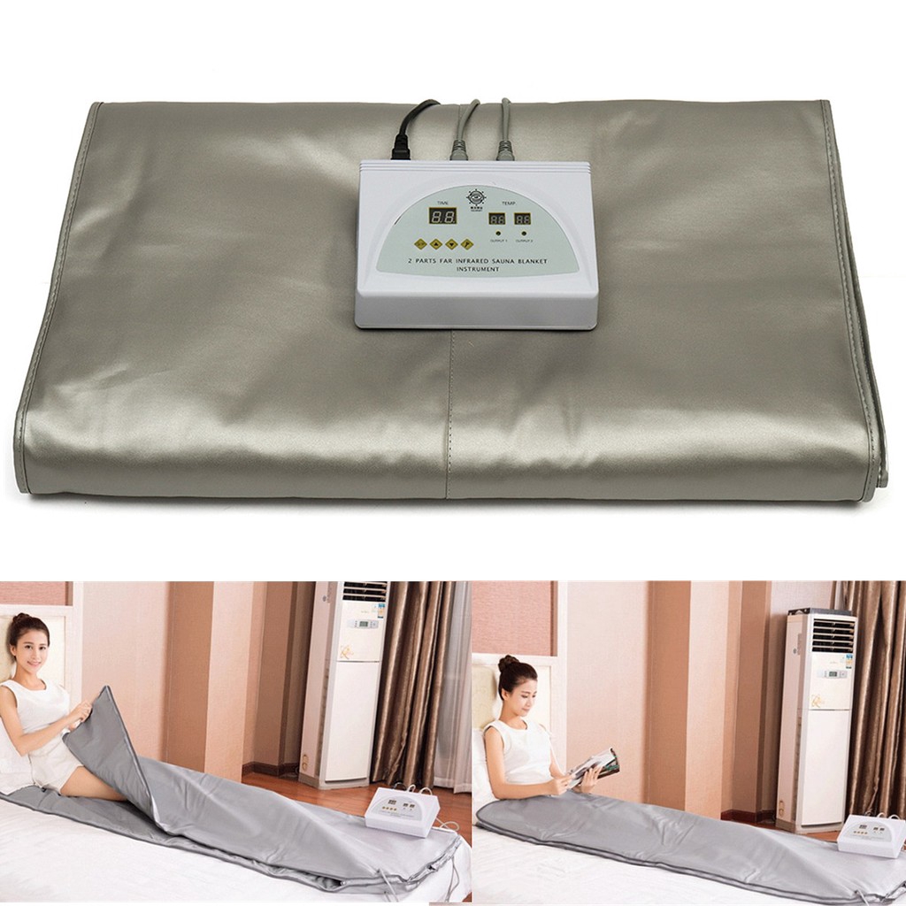 Hlfmall Sauna Blanket Far Infrared FIR 2 Parts Weight Loss Detox Slimming SPA Shopee Malaysia