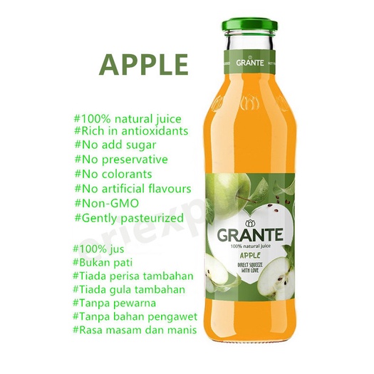 ''READY STOCK'' GRANTE 750ML 100% Apple Juice / Jus epal / 苹果汁
