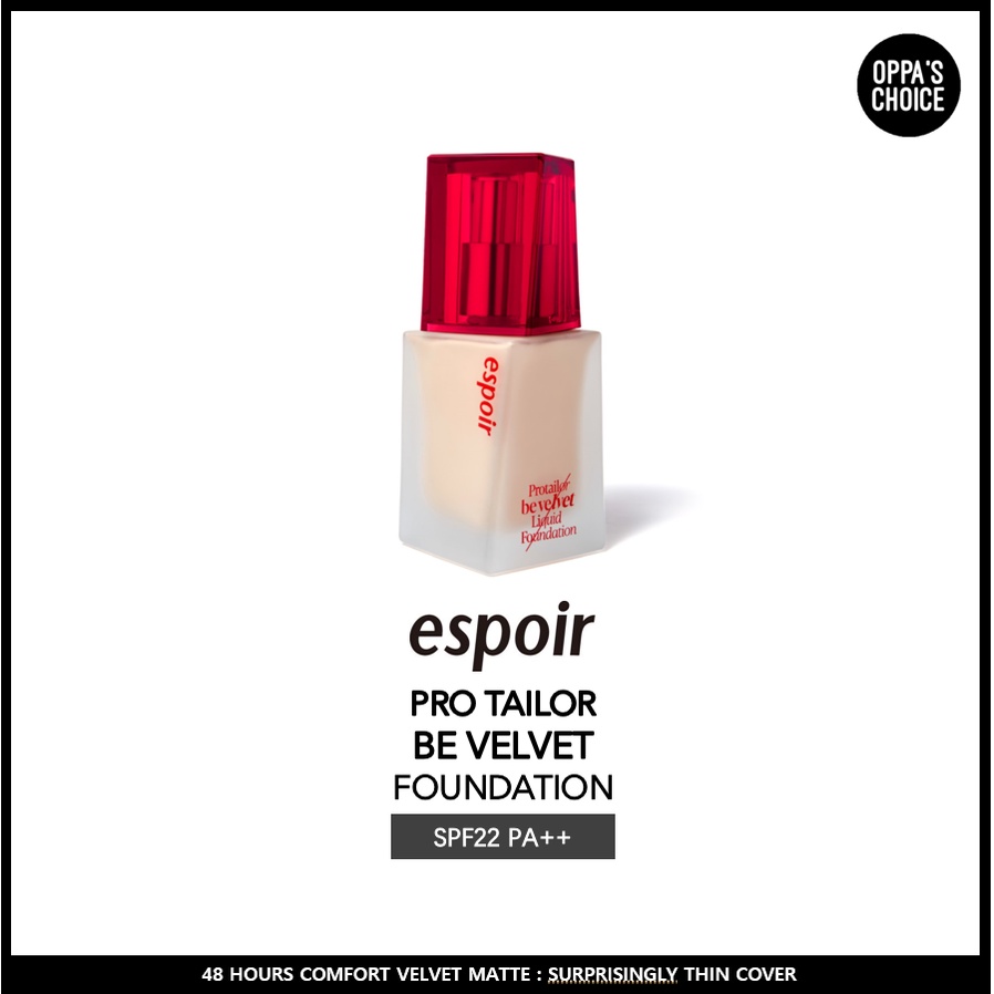 [NEW/READY TO SHIP] ESPOIR PRO TAILOR BE VELVET FOUNDATION SPF22 PA++