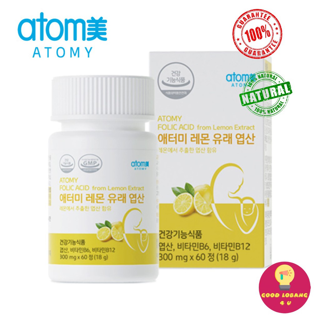 [READY STOCK] Atomy Folic Acid from Lemon Extract 300mg x 60 tablets