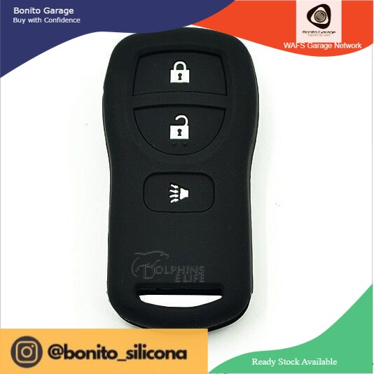 Nissan Latio, Grand Livina 3 Buttons Silicone Key Alarm Remote Cover