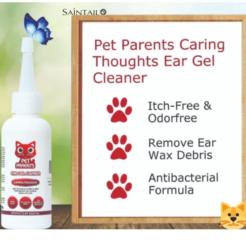 Saintail Pet Parents Caring Thoughts Ear Gel Cleaner 70ml Ear Gel Dogs