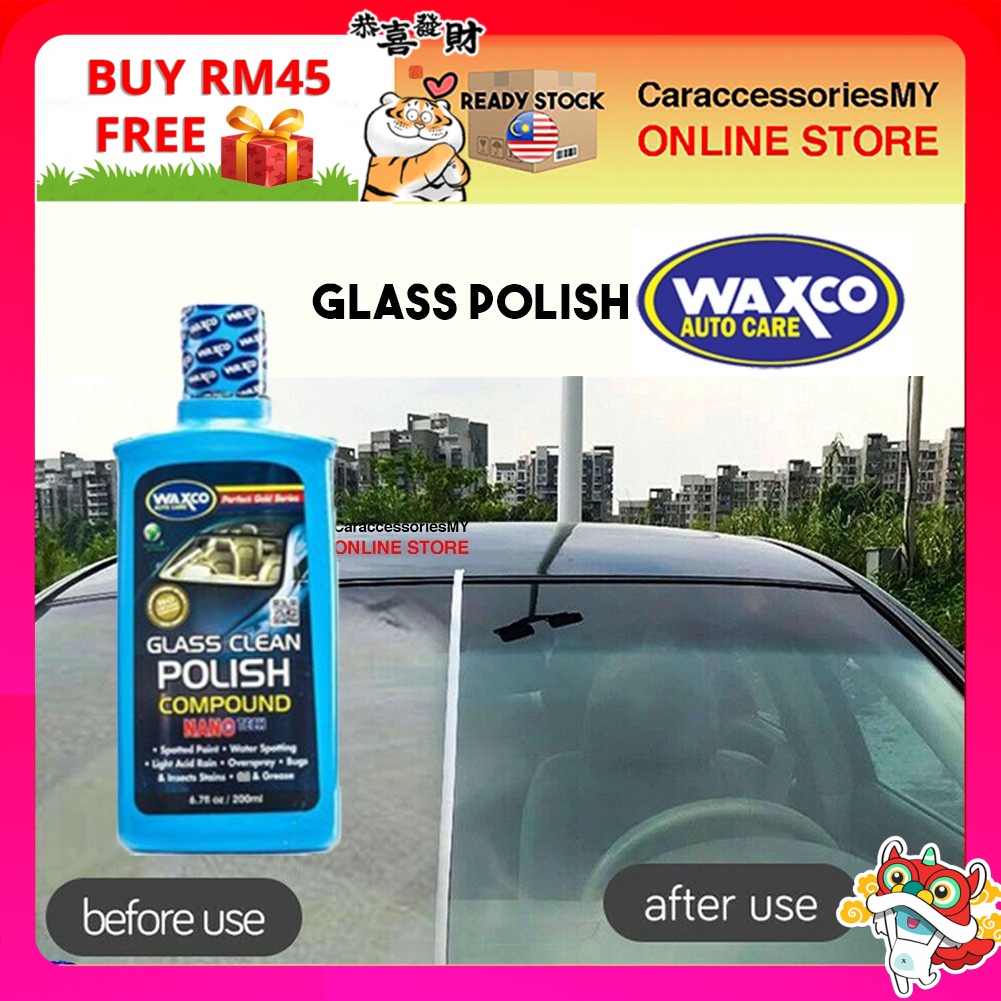 WAXCO Auto Care Glass Clean Polish Compound Nano Tech (200ml)