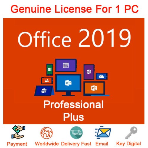 Office 2019 Professional Plus 32 64 Bit Genuine License Key For