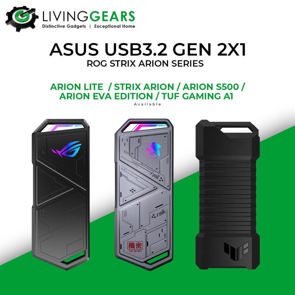 Ssd Externo ASUS ROG STRIX Arion Adaptador De Carcasa