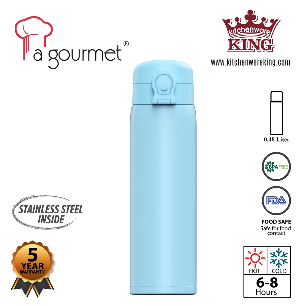 Download 480Ml Matte Metallic Thermo Bottle / Thermos From Tokyo Part 4 / The external 74 mm diameter of ...