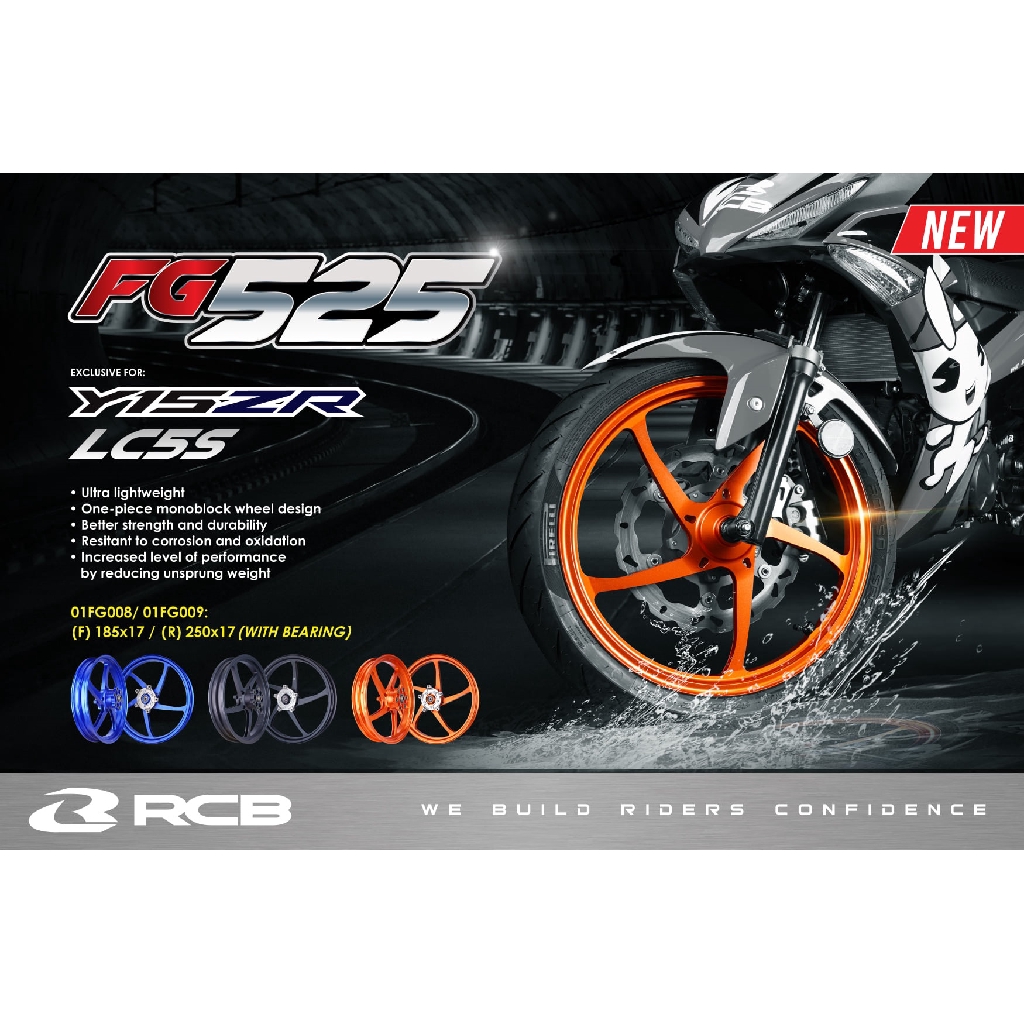 RCB RACING BOY Y15ZR / LC135 5S SPORT RIM FG525 (2019 NOV) Shopee Malaysia