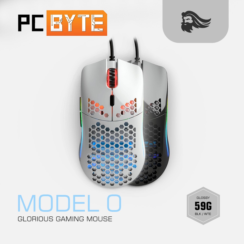 Glorious Model O Glossy Black White Lightweight Gaming Mouse Shopee Malaysia