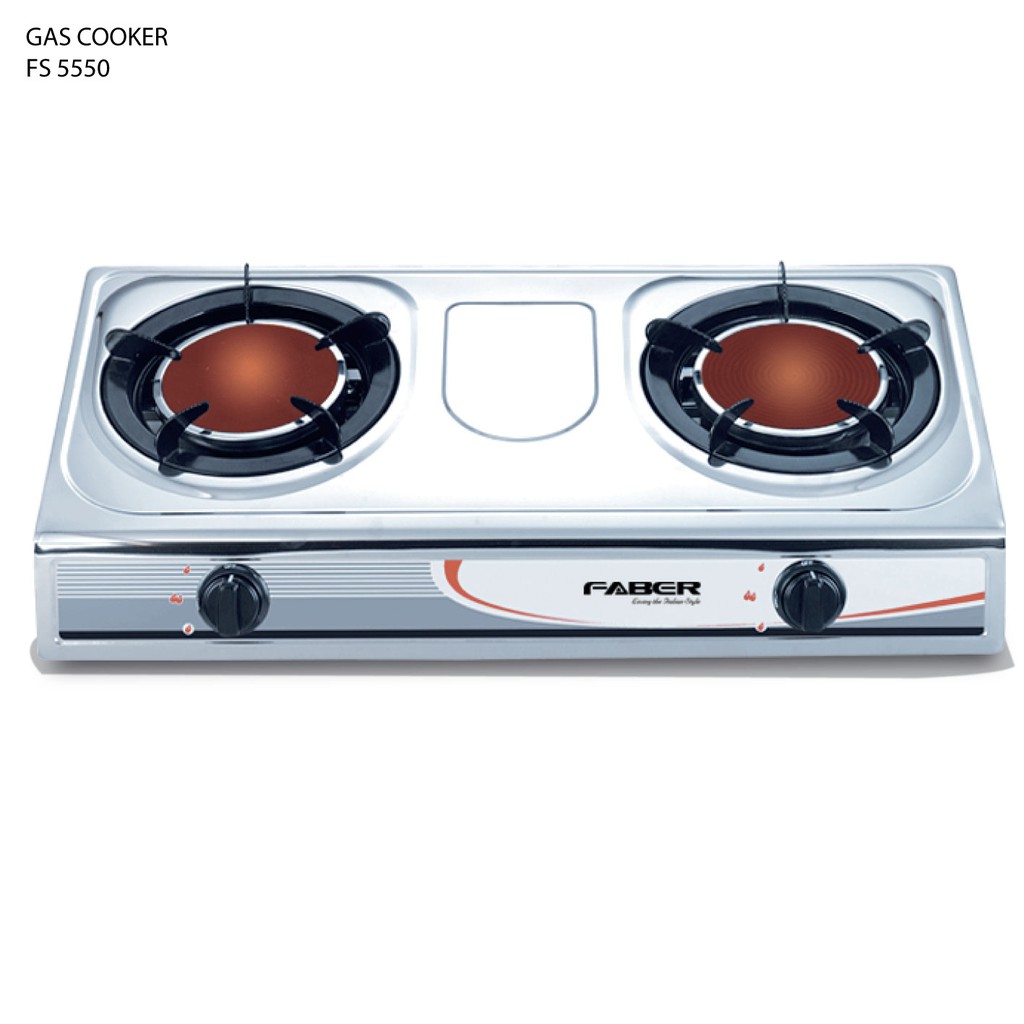 Faber Infrared Gas Cooker 2 Burner With Elegant Design Fs 5550 Shopee Malaysia