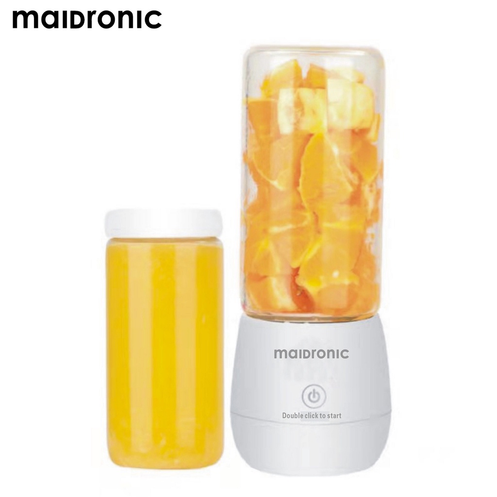 Aicook x Maidronic Glass Bottle 6 Blades Personal Portable Blender Juicer Juice Cup Fruits Smoothie Small (450ml)