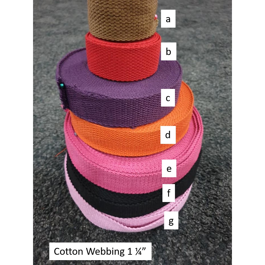 coloured cotton webbing