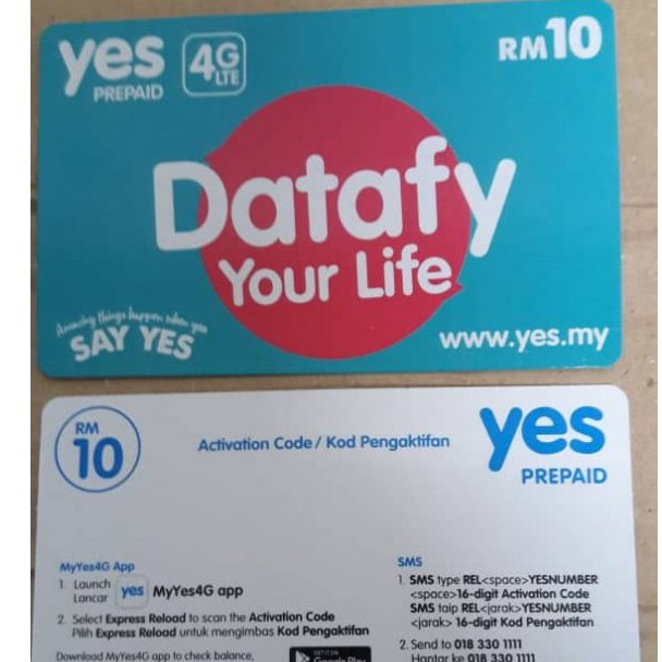 Kasi Up Ada Di Yes Prepaid Sim Card Vip Number Shopee Malaysia