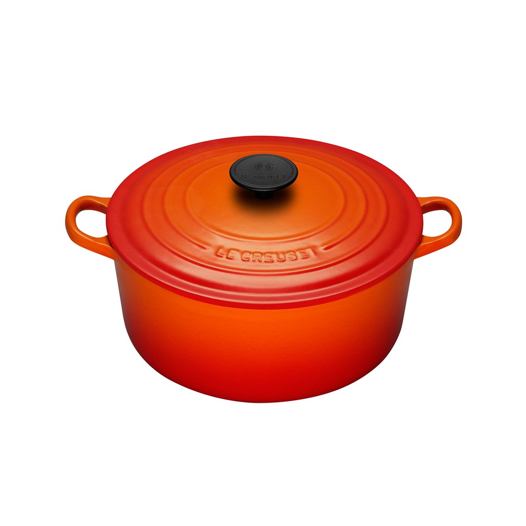 Le Creuset Round French Oven Flame (24cm) Traditional Range Shopee