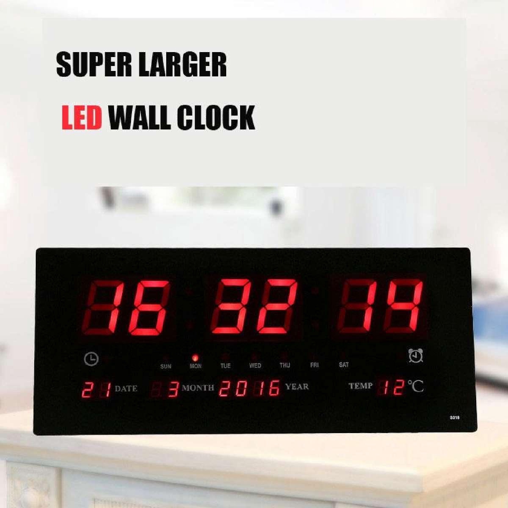 Large Digital Led Wall Clock Desk Clock Alarm Clock With Date