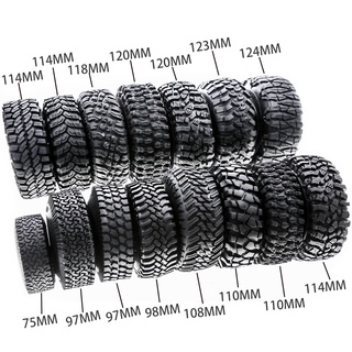 114MM 1.9" Rubber Tyre Wheel Tires for 1:10 RC Rock Crawler Axial SCX10 90046 