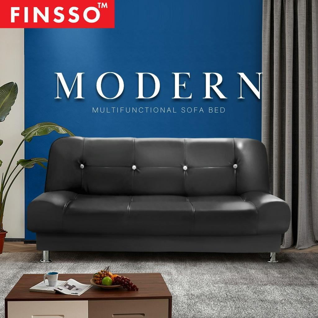 FINSSO: Hayes PU Leather Sofa Bed