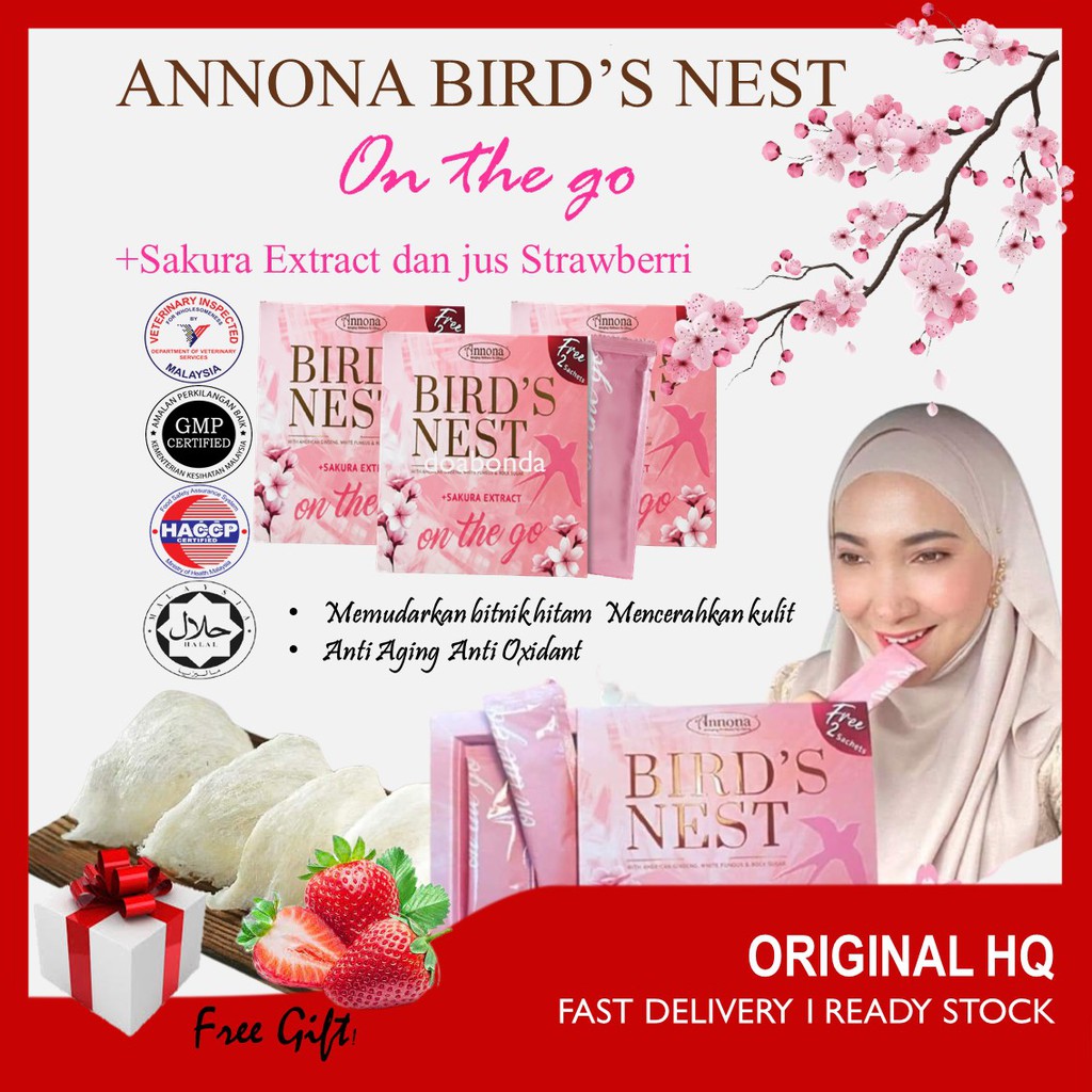 ORIGINAL Annona Birds Nest dengan Extract Sakura sachet annona bird