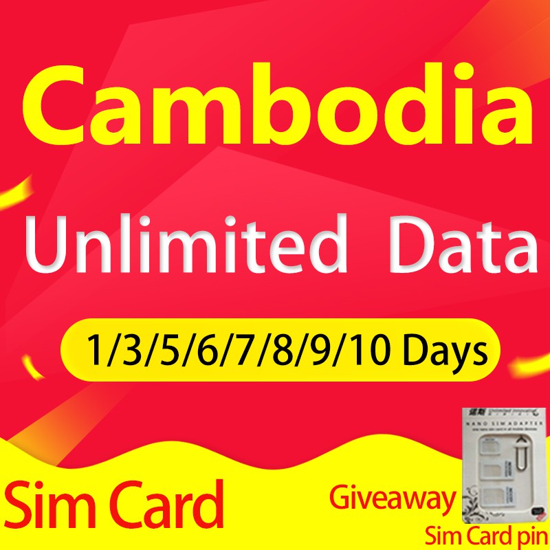 Cambodia Unlimited Data Sim Card Internet Unlimited Card 3 ...