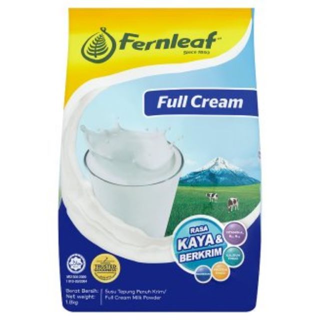 Ready Stock 1 8kg Susu Fernleaf Full Cream Milk Powder Shopee Malaysia