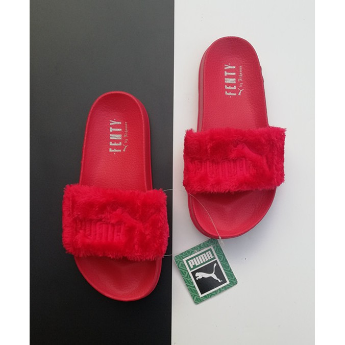 red puma fenty slides