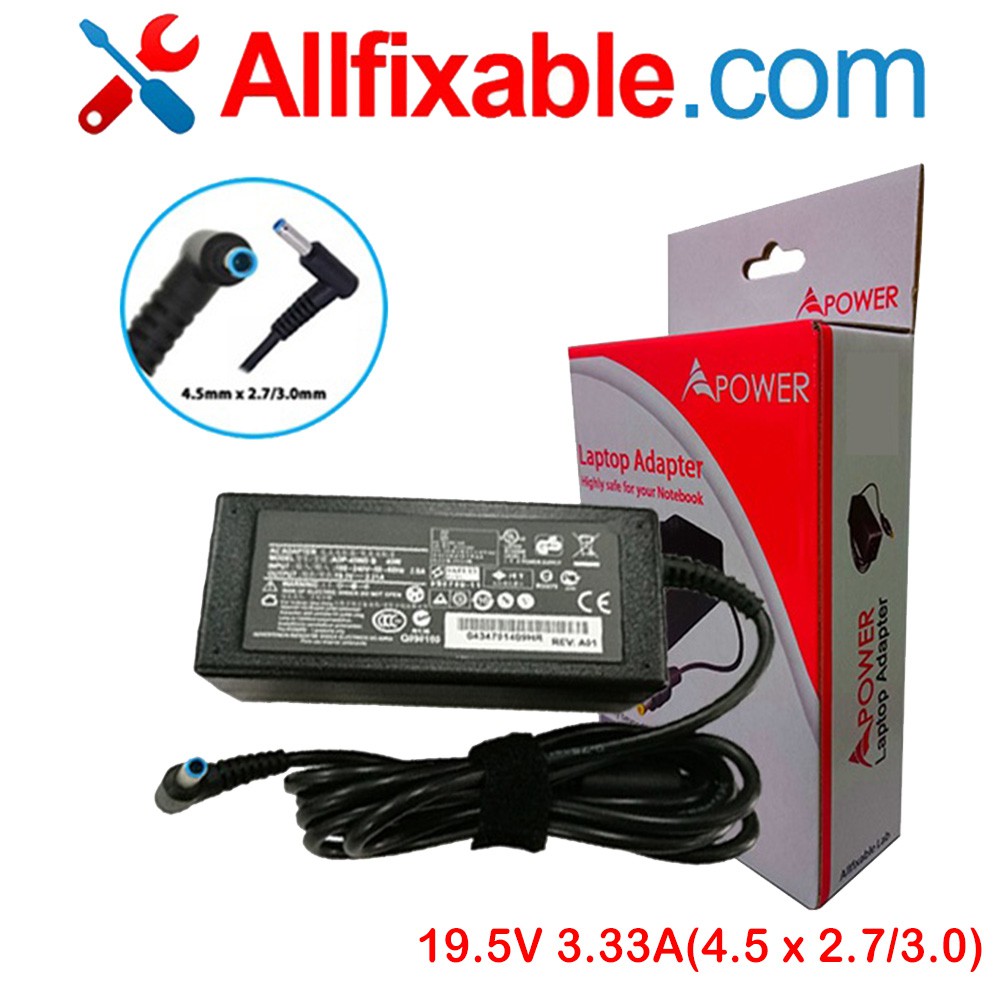 HP 65W Power Adapter Charger Compatible HP 14-BW020NA Laptop Power AC Adapter