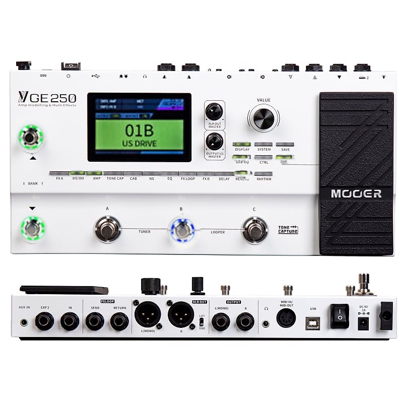 Mooer GE250 Guitar Amp Modelling and Multi Effects Pedal