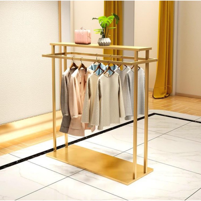 150x150x50cm Gold Emas ORGANISERS SHOP DISPLAY RACK WARDROBE MERCHANDISE Hanger Rak Baju Cloth Clothing Rack Hanging