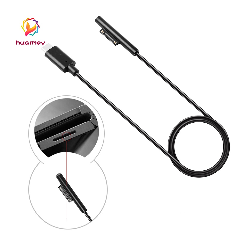 ★Hu Universal USB Type-C Charge Cable Replacement Microsoft Surface Pro 6/5/4/3