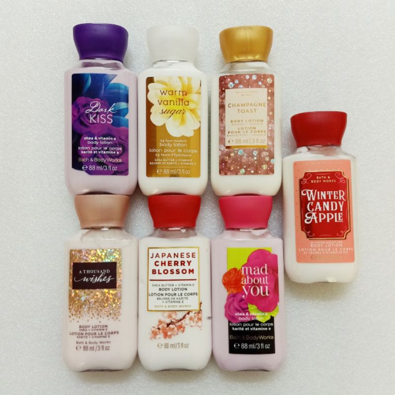 READY STOCKBath and Body Works Body Lotion 88ml Dark Kiss Mad About You Japanese Cherry Blossom A Thousand wishes