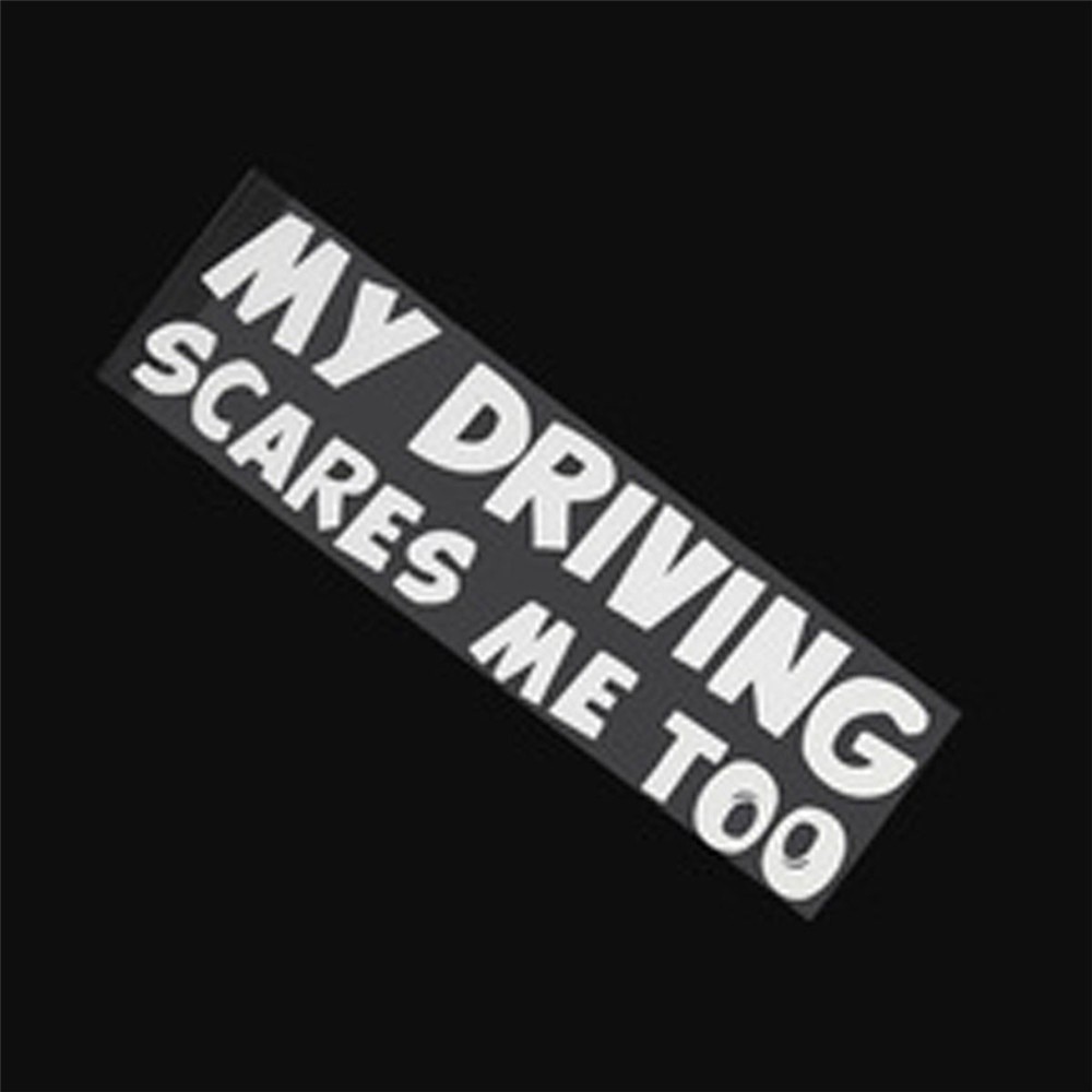 1pc Funny Car Stickers My Driving Scares Me Too Carwindow Vinyl Decal Sticker Shopee Malaysia 