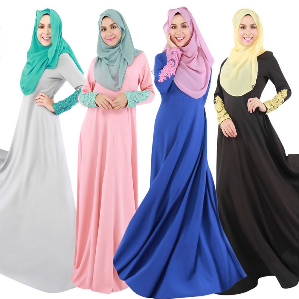  Baju  Raya Girl Long Sleeved Dress Muslim Wear Jubah 