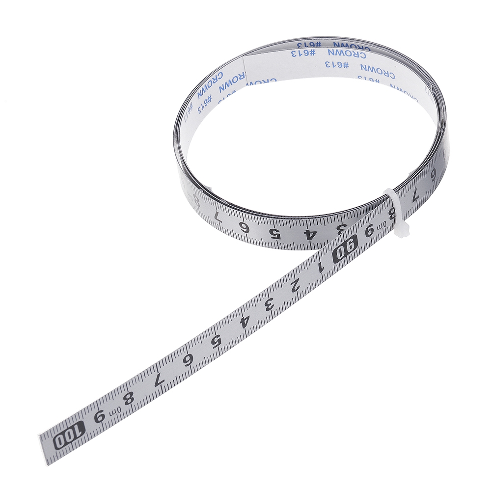 Silver Self Adhesive Metric Ruler Miter Track Tape Measure Stainless