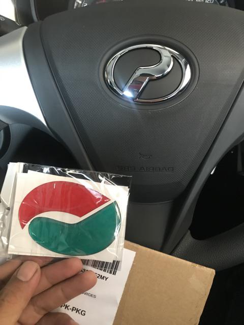 Perodua logo Alza Axia Viva Bezza.Kelisa Myvi Red/Green 