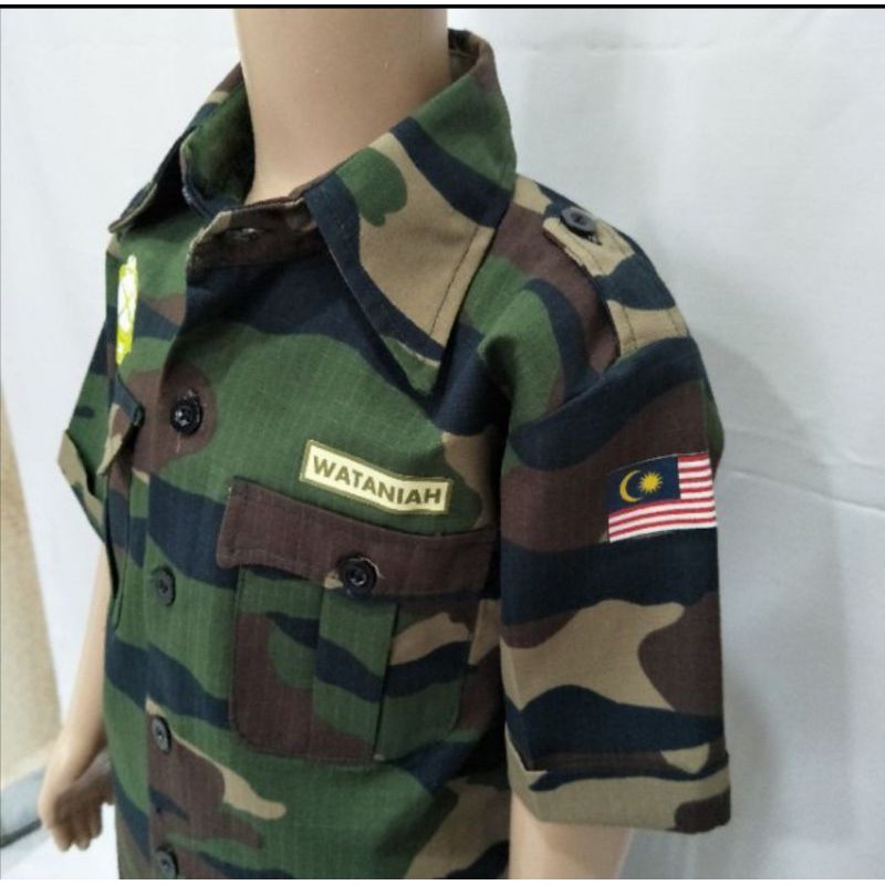 Baju Uniform Celoreng Tentera Harimau Kanak Kanak Shopee Malaysia