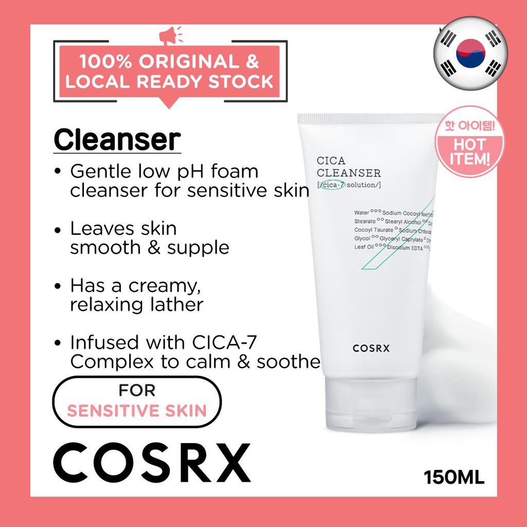 COSRX Pure Fit Cica Cleanser 150ml Gentle Face Cleanser Low pH Cica