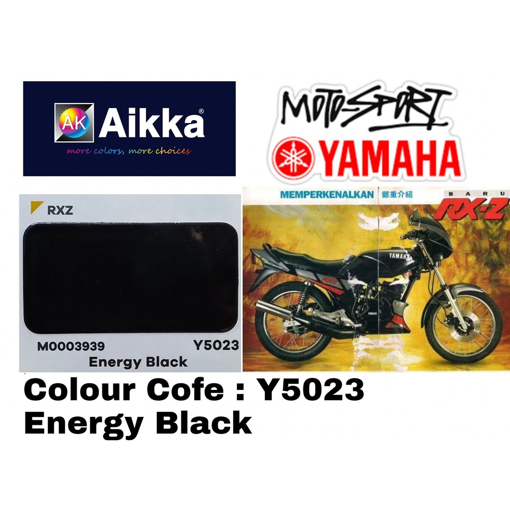 Aikka Y5023 Energy Black Yamaha Rxz Energy 2k Motorbike Paint Shopee Malaysia